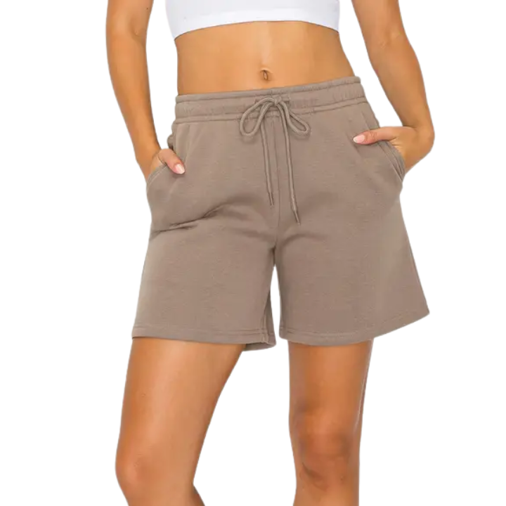 GIRLS SWEATSHORT - TAUPE